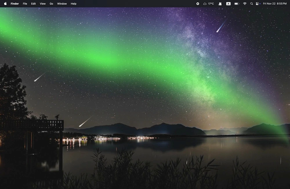 aurora and meteor